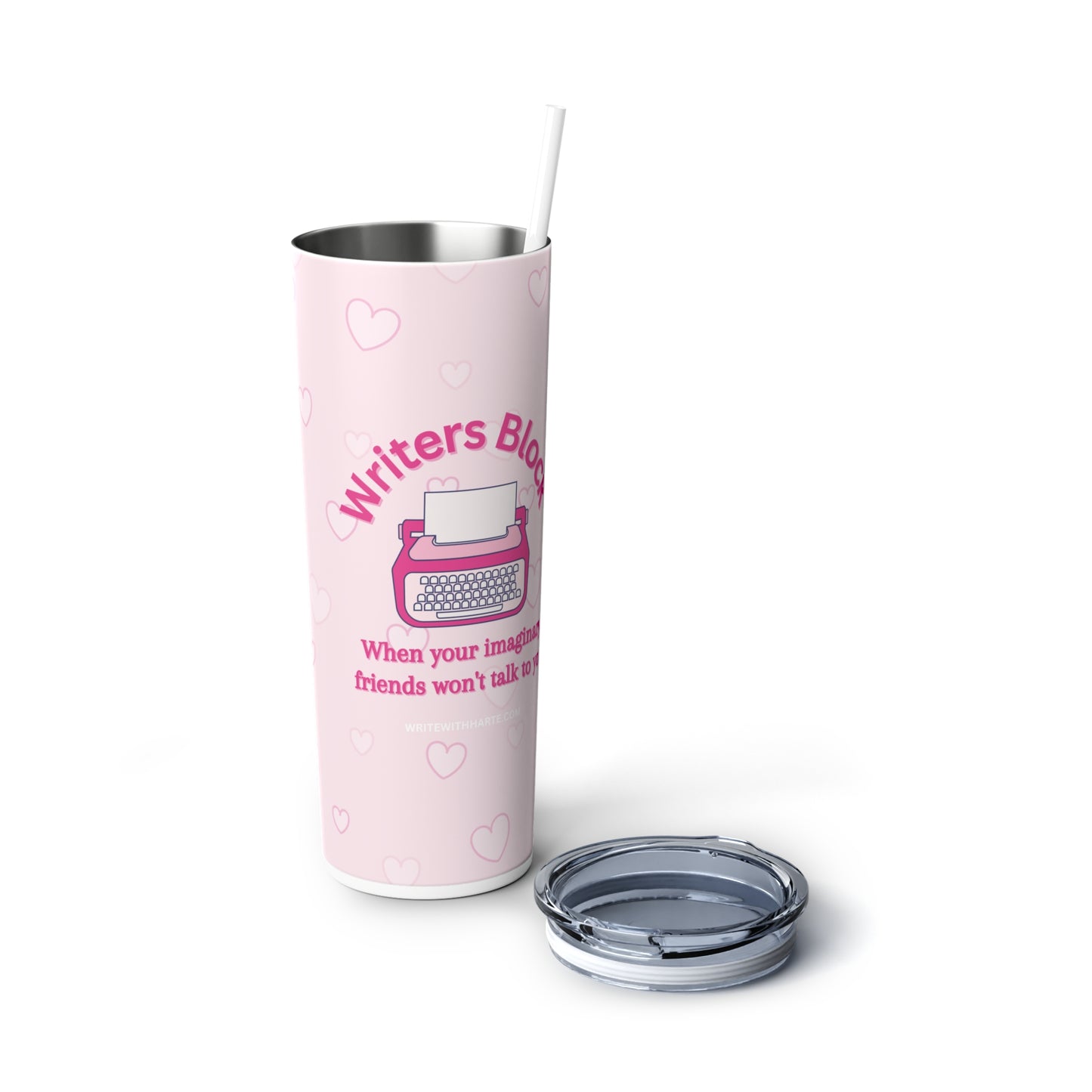 Skinny Steel Tumbler with Straw, 20oz