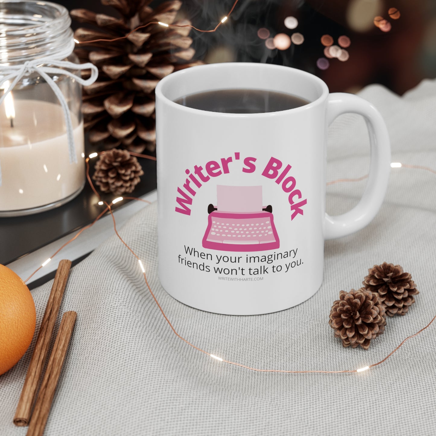 Writer Gift Mug, Writer's Block, Funny Mug for Writers