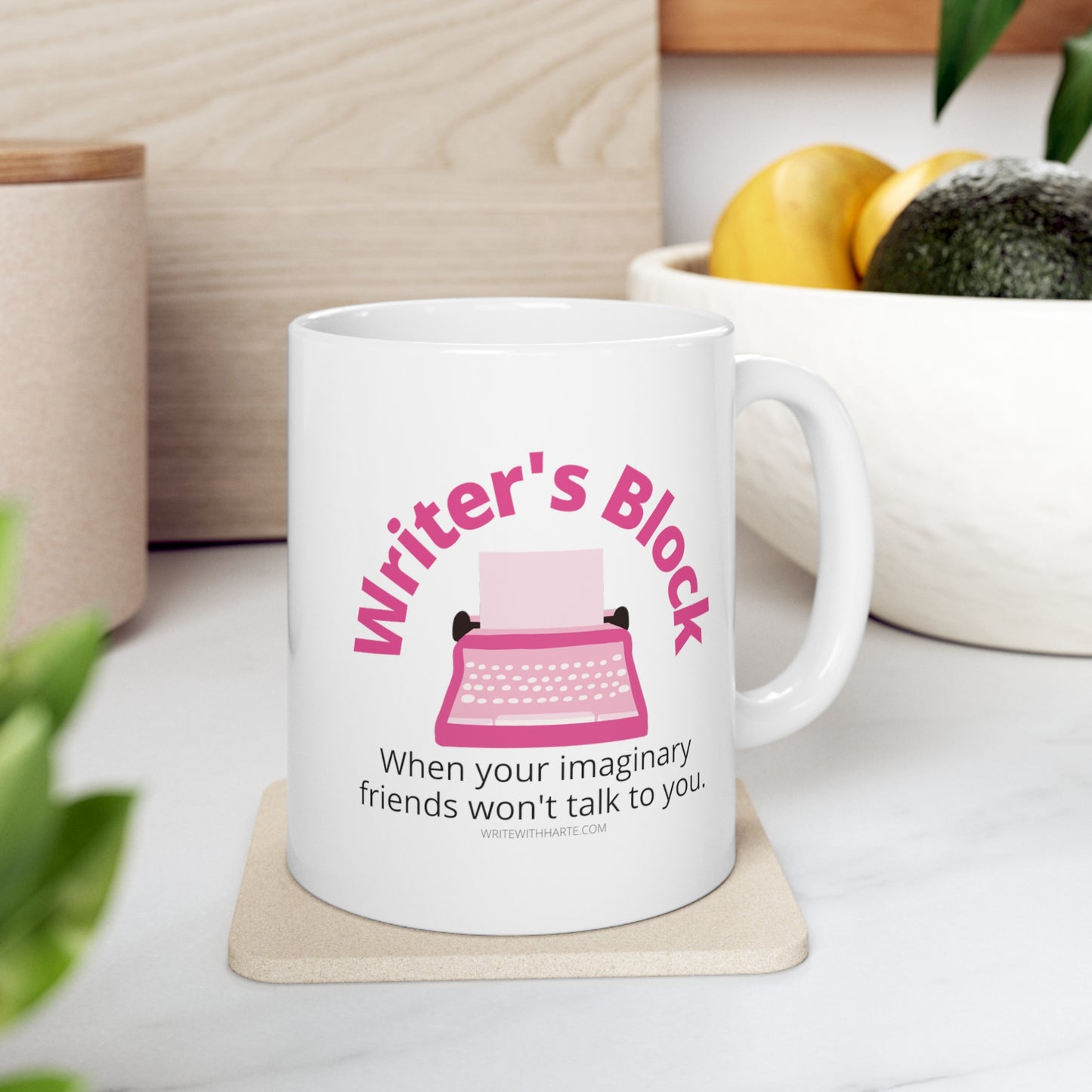 Writer Gift Mug, Writer's Block, Funny Mug for Writers