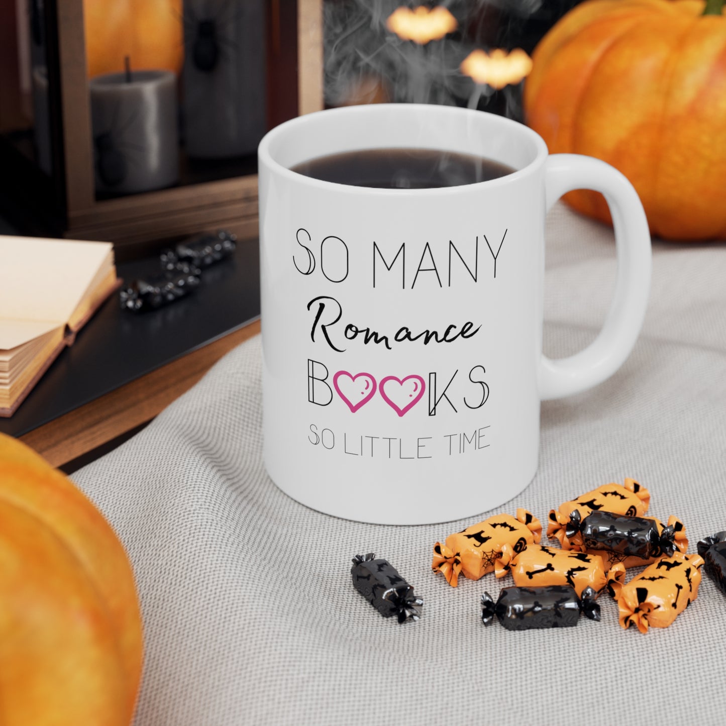 Romance Reader Mug; So Many Romance Books, So Little Time